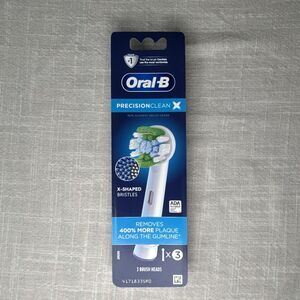 Oral-B Precision Clean X Replacement Brush Heads 3 Count X Shaped‎ Bristles